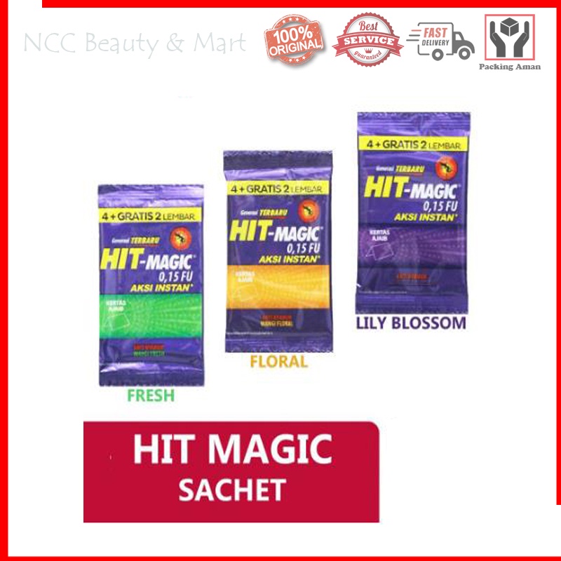 * NCC * HIT Magic Aksi Instant Kertas Ajaib Anti Nyamuk Generasi Terbaru - Kemasan Sachet