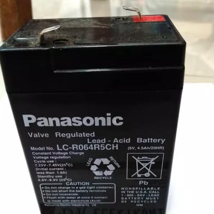 Aki Kering Panasonic Kw 6 Volt 4.5Ah Pcmja29