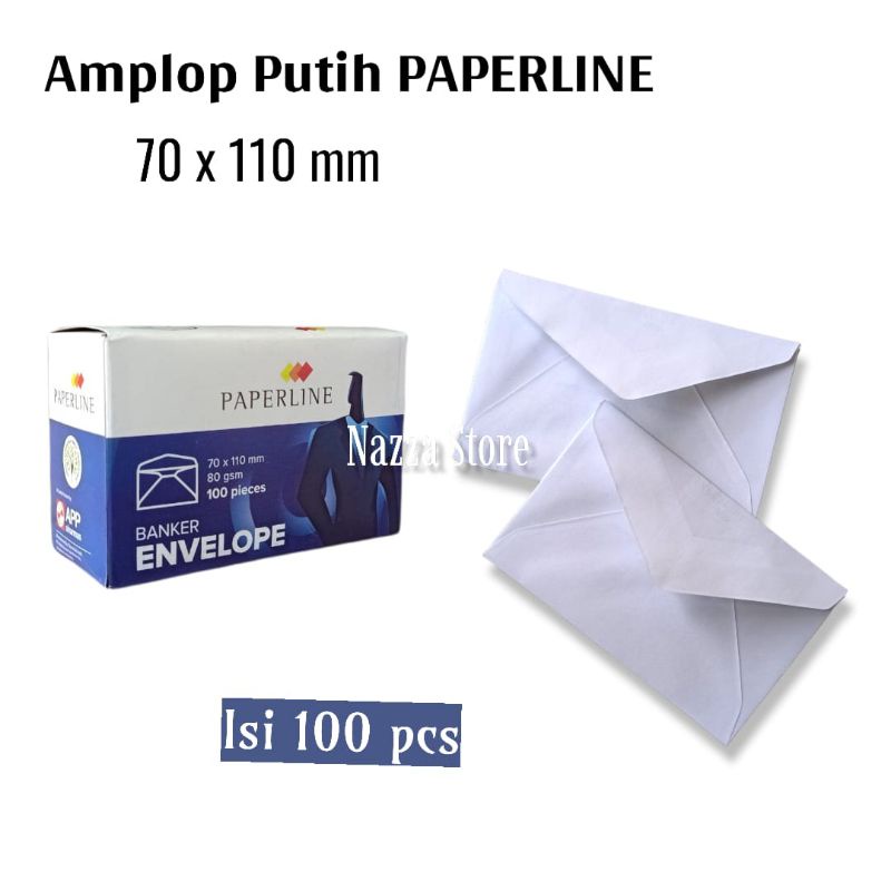 

PAPERLINE & Merpati Amplop Putih 70x110 mm isi 100 pcs