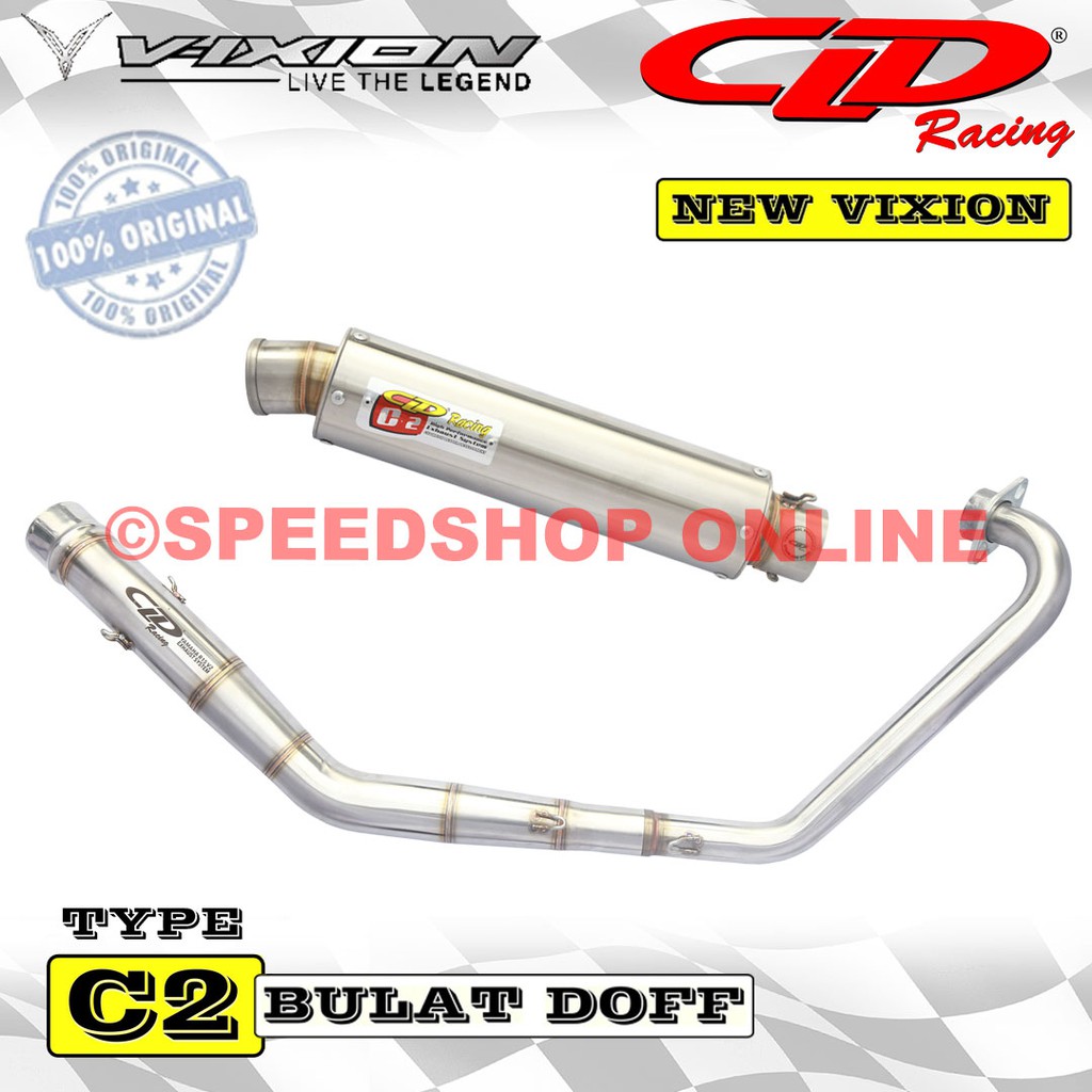 knalpot cld yamaha old vixion new vixion original type c2 silencer bulat doff oval doff