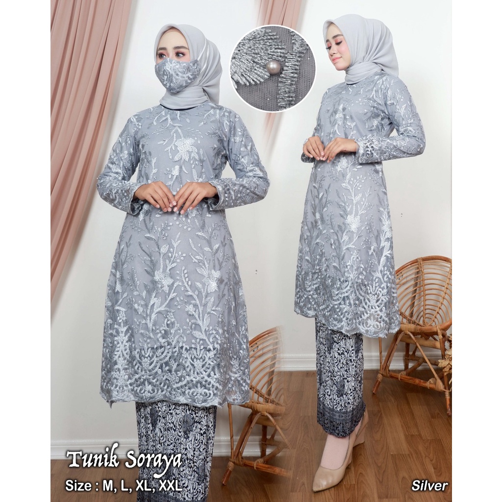 KEBAYA WISUDA / KEBAYA BRUKAT / SET TUNIK SORAYA / BAJU TUNIK WANITA