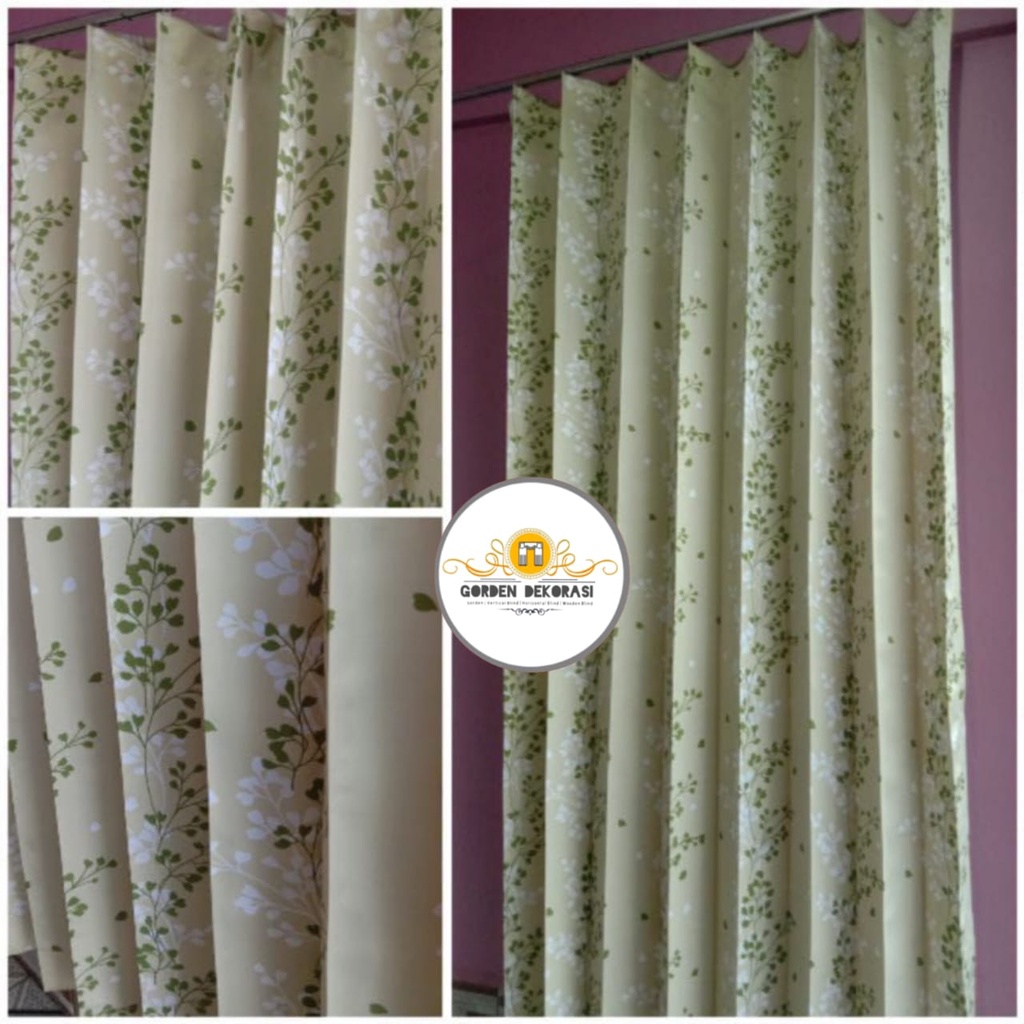 gorden blackout blazer dan satin bridal plisket S hordeng jendela minimalis gorden pintu awan biru l