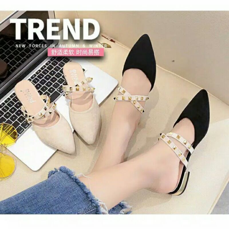 sepatu sandal wanita tali silang/sepatu wanita/flat shoes