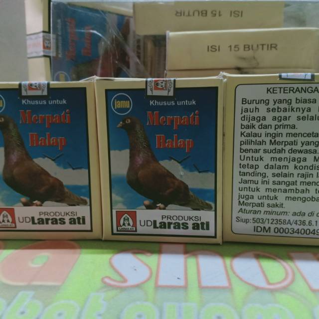 2 dus larasati merpati balap 15 butir doping vitamin 0obat jamu kamlang herbal burung dara pos jauh