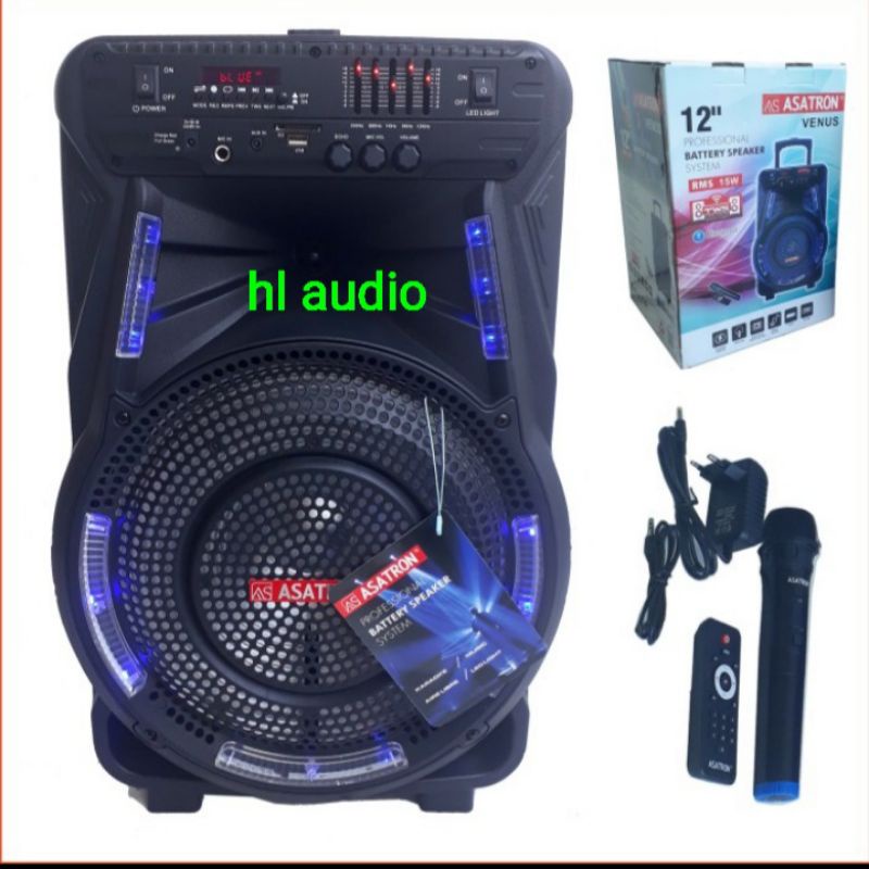 SPEAKER PORTABLE ASATRON VENUS 12 INCH USB/BT