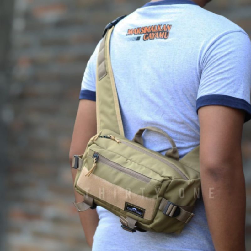 Tas Selempang / Tas Selempang Tactical / Waistbag Waterproof / Tas Selempang Pria / Tas Selempang Sakone
