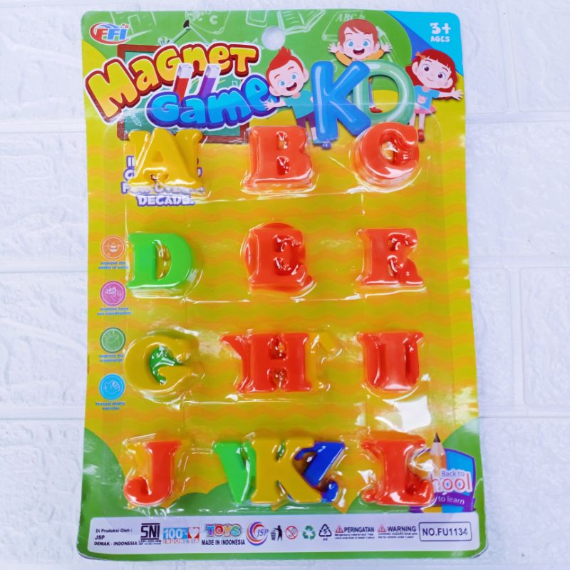 Mainan Edukasi Anak Magnetic Abjad Huruf / Magnet kulkas huruf set kecil