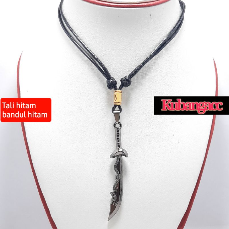 Kalung Tali Bandul Pedang Ukir Naga Kalung Tali pria wanita Kalung Liontin Kalung Keren