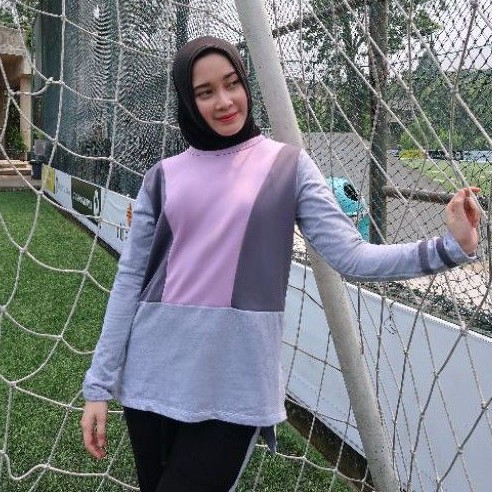 [BAJU SAJA] Baju Olahraga Wanita Muslim | Baju Olahraga Wanita Hijab | Kaos Olahraga Wanita Lengan P