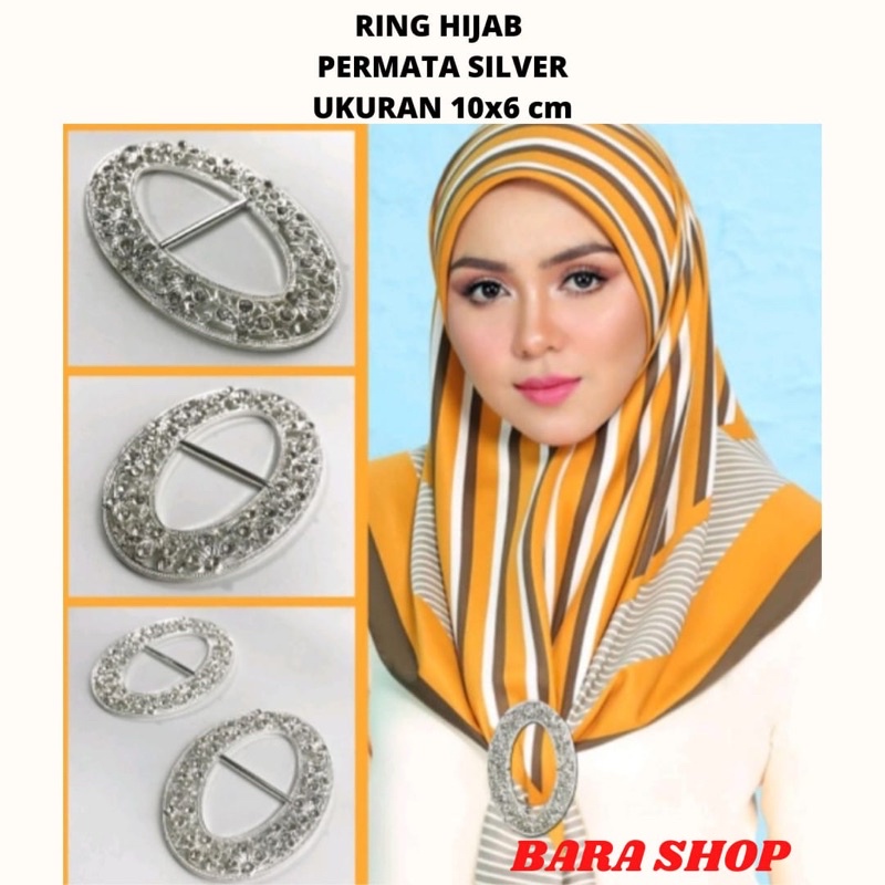 Bara Shop | Bros Ring Premium Syal/kerudung Segiempat, hijab Pashmina/Bros Ring/Selendang