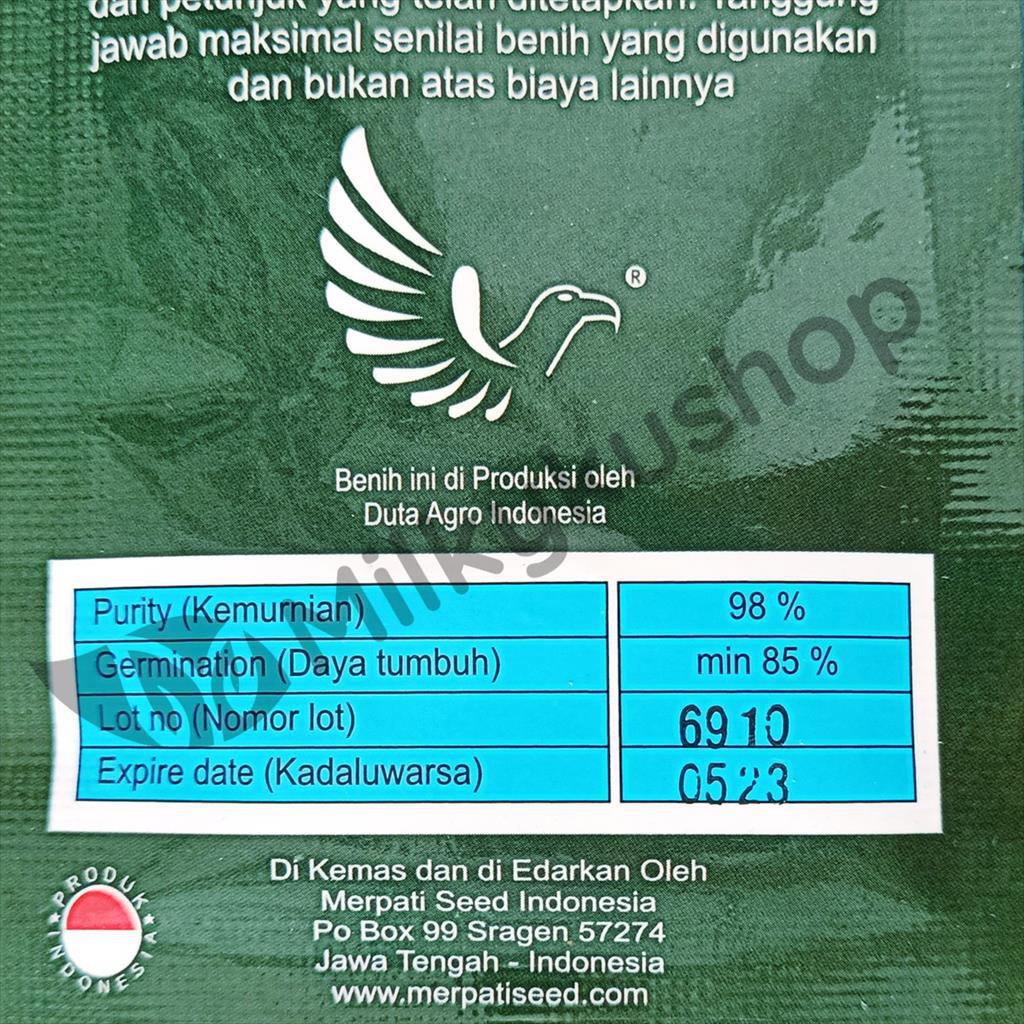 BENIH MERPATI SEED NEW HOSI PARIA 10 BIJI SACHET KEMASAN PABRIK