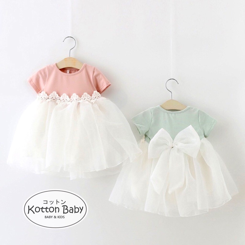 6-36bln DRESS ANAK [KUALITAS IMPOR] vol.N GAUN BAYI ELEGAN PESTA ANAK BAYI PEREMPUAN M L