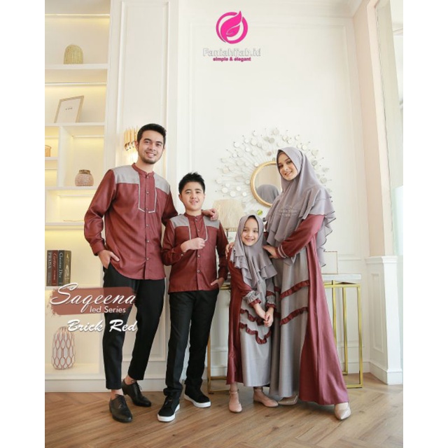 Saqeena Dress Brick Red Fania Hijab / Faniahijab.id / Fania Hijab 2022