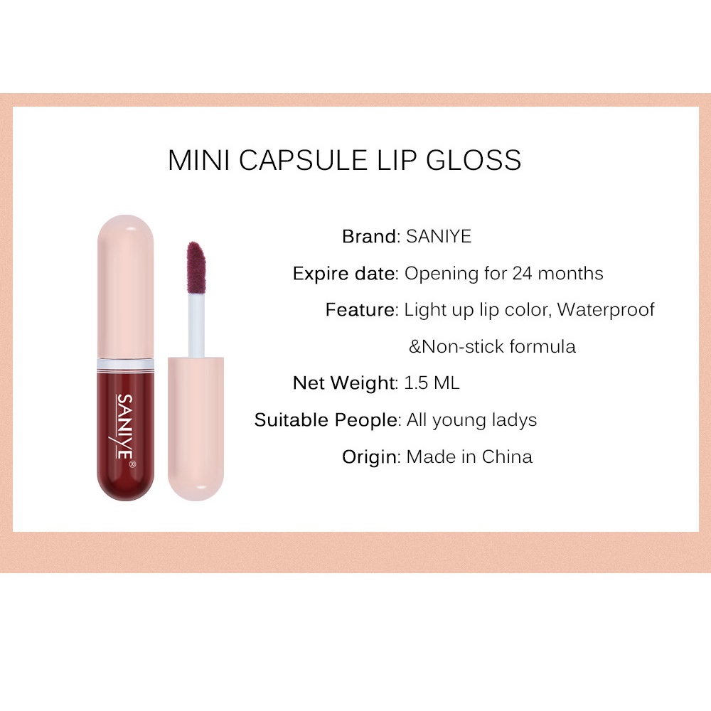 TERMURAH- Lameila 1041 lip glaze lip nude ready 6 warna TAHAN AIR TRANSFERPROOF