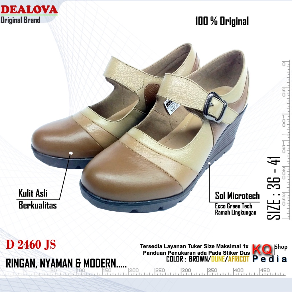 Sepatu Sandal Pantofel Boot Wedges Brongsong Pesta Kulit Wanita DEALOVA D2460JS