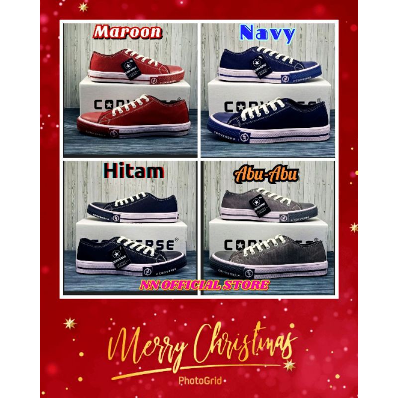 Sepatu Convers Pria Wanita Premium - Sepatu Sekolah Cowo Cewe Original All Start  Murah