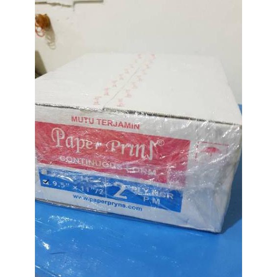 

◊ Kertas komputer continuous form 2ply rangkap 2 full atau bagi 2 paper prins ☞