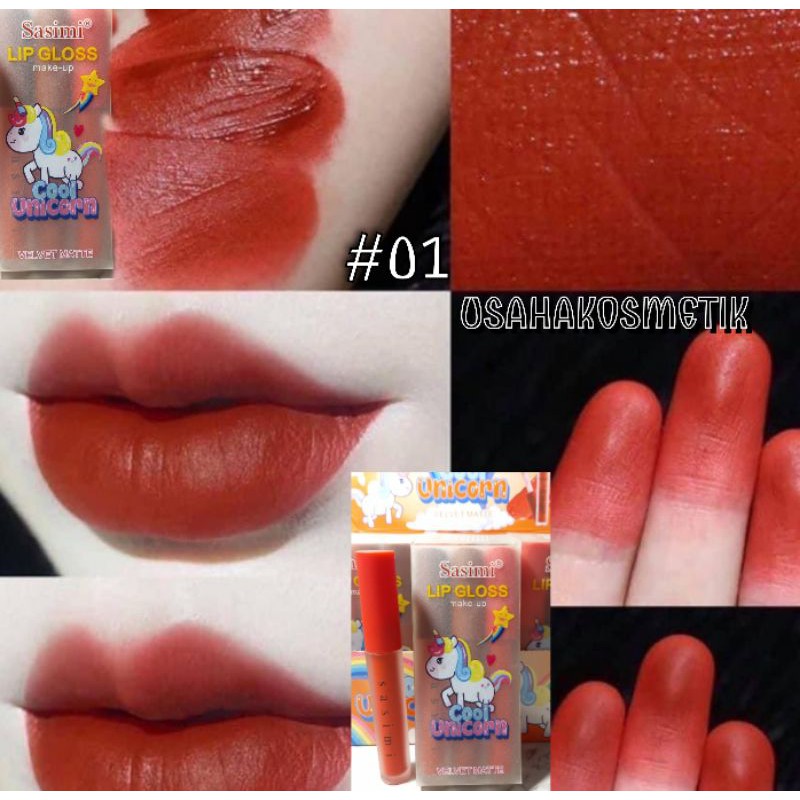 PER PAK ISI 3PCS LIP GLOSS MATTE  THAILAND SASIMI VELVET MATTE UNICORN | RABBIT NO.S896 B | S897 A