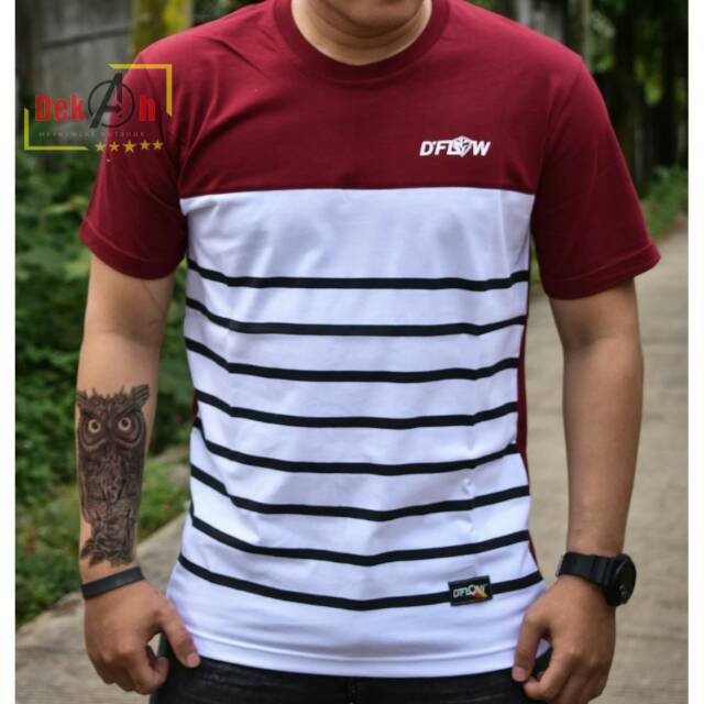 COD Atasan Pria Kaos Distro Dflow Original Free Sticker keren / Kaos Cowok Ori Kekinian / Kaos Pria 