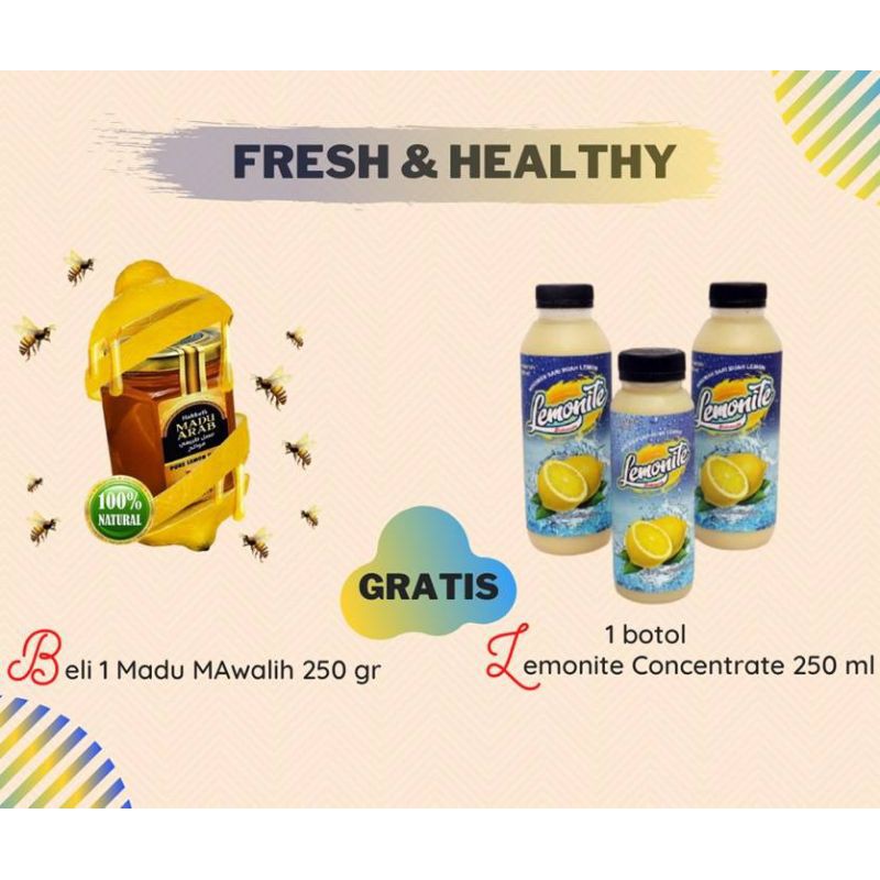 

Madu Mawalih 250gr gratis lemonite 250mil