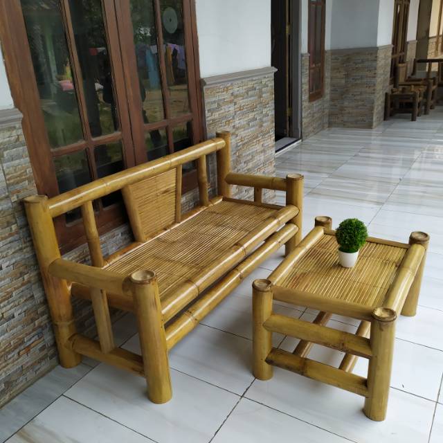 Jual Kursi Bambu + Meja | Shopee Indonesia