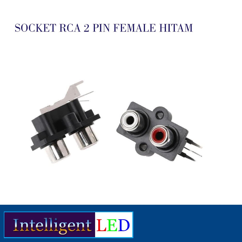 Socket RCA 2 Pin Hitam