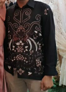 Kemeja Batik Lengan Panjang 021 Risna Batik Hrb026 Hem Batik Murah Seno Sogan Bakung Padi Manggar