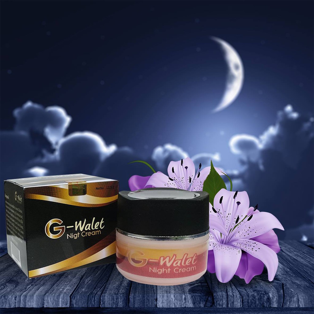 G-Walet Night Cream krim malam kecantikan wajah whitening Original Asli BPOM / POM