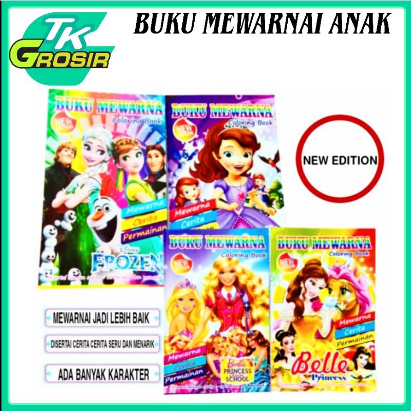 buku mewarnai anak/buku gambar anak