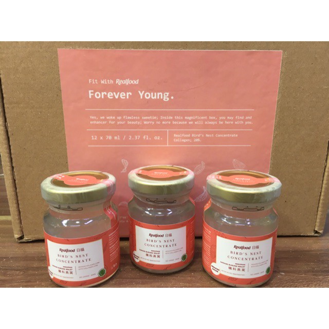 

Realfood forever young minuman sarang burung wallet / bird nest drink / collagen drink