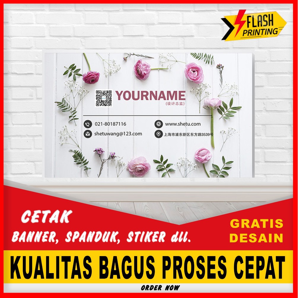 Kartu nama custom free desain (100pcs)
