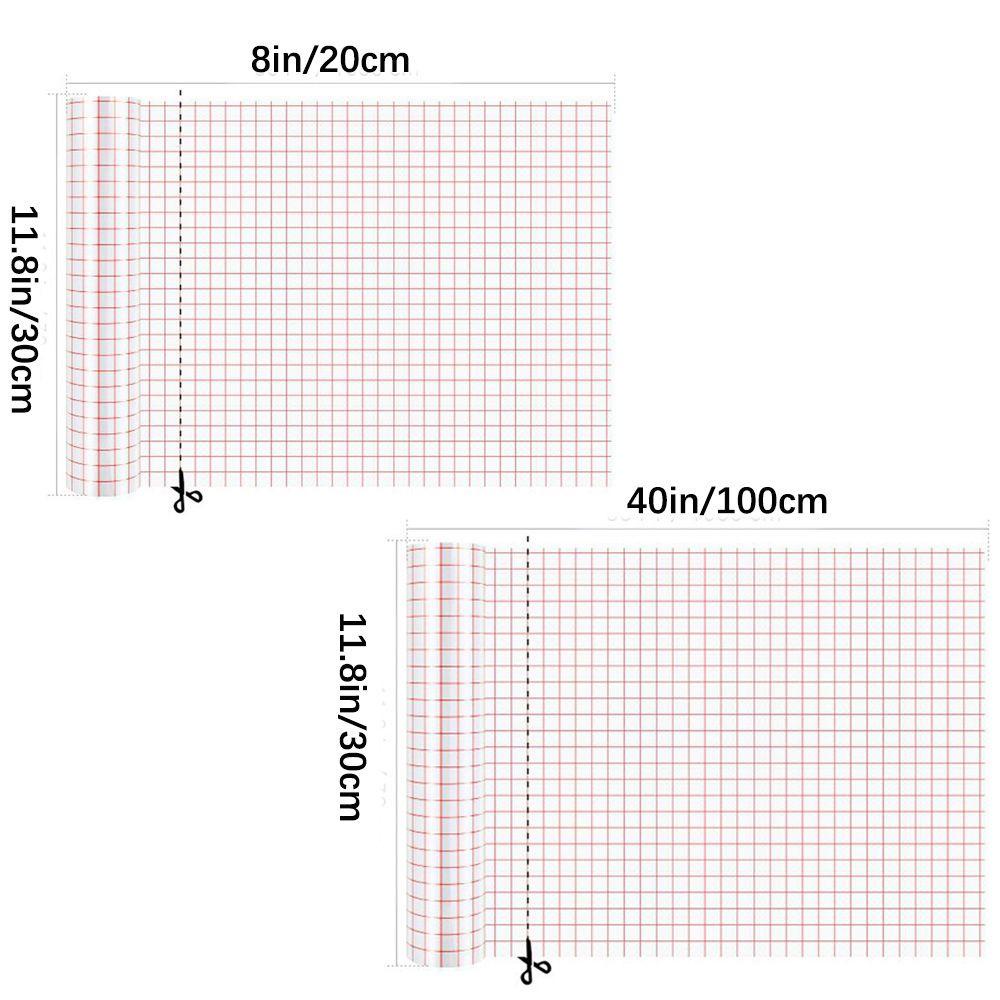 Lanfy Transfer Paper Clear Dekorasi Decal DIY Dengan Alignment Grid Hitam Stiker Dinding Transfer Film