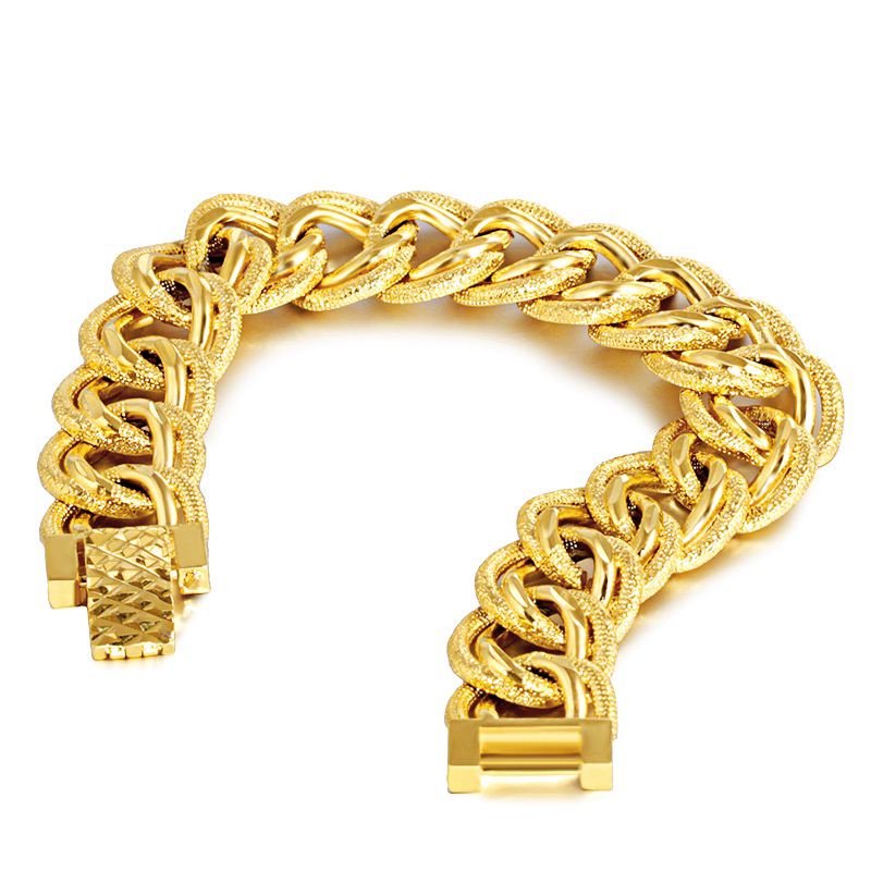 Gold Huisha gold bracelet gold plated bracelet dubay style long