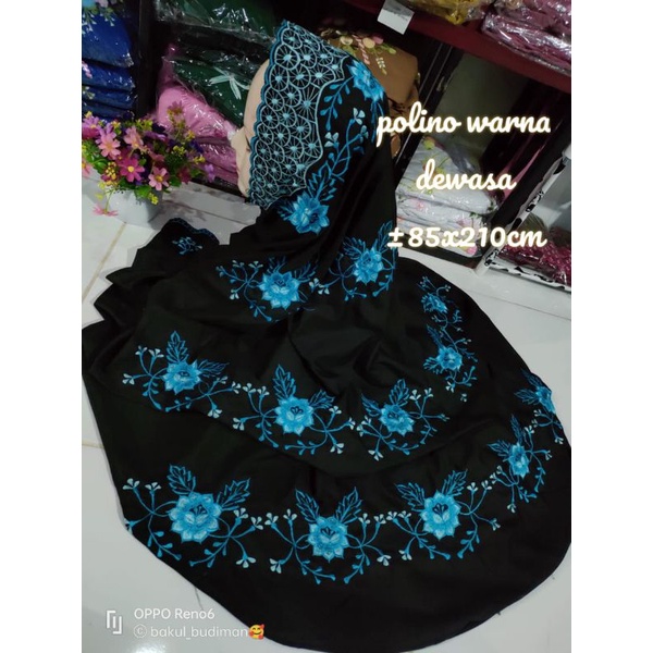 Mukena Dewasa Terusan Polino warna hitam