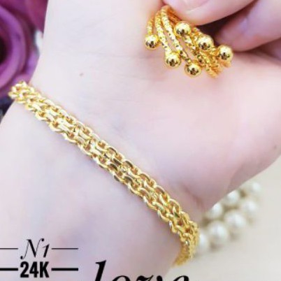 Xuping Set Gelang dan Cincin Wanita C674