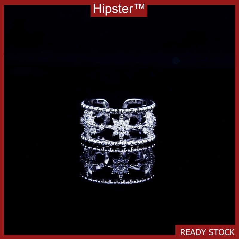 Cincin Model Terbuka Desain Hollow Untuk Wanita