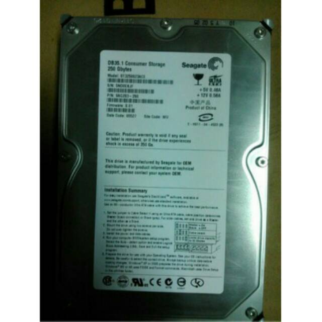 HARDDISK/HDD.SEAGATE IDE 250GB#BERGARANSI#BEST SELLER