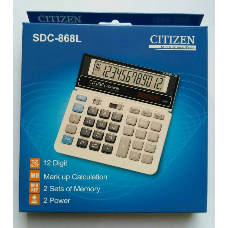 

Kalkulator Ilmiah - Kalkulator Citizen - Kalkulator Meja Citizen 868L Calculator 868 / Kalkulator