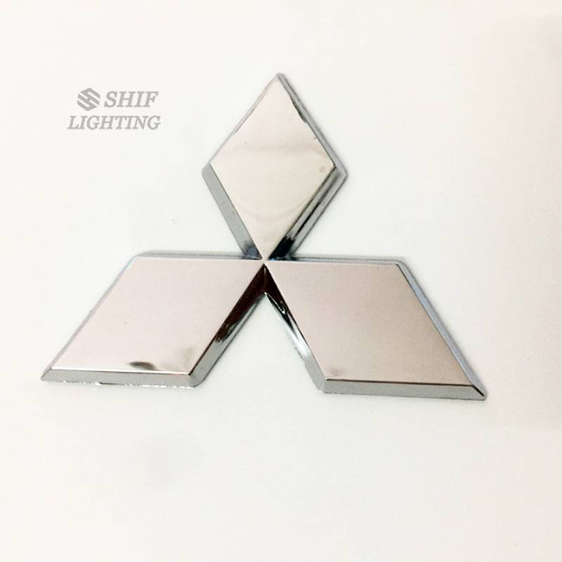 1pc Stiker Emblem / Badge Mitsubishi Bahan Abs Krom Semua Ukuran Untuk Bagasi Depan / Belakang Mobil