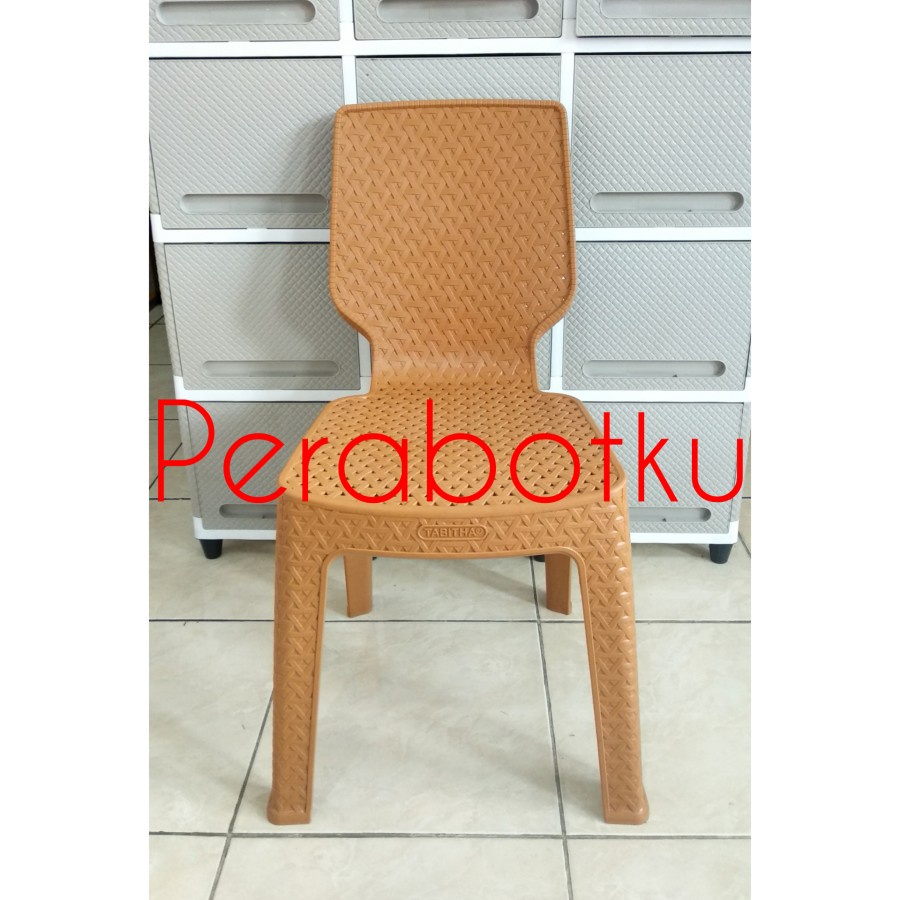 Kursi Sandar Rotan Tabitha / Kursi Plastik / Kursi Tinggi / Bangku