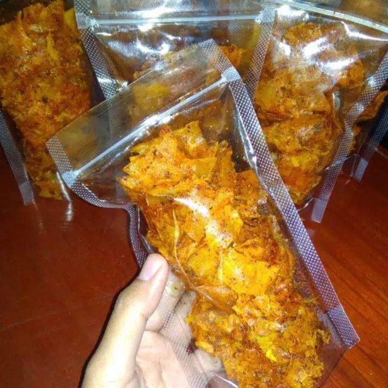 

KRIPSET KERIPIK SINGKONG PEDAS JELETOT RAOS PISAN 50 GRAM