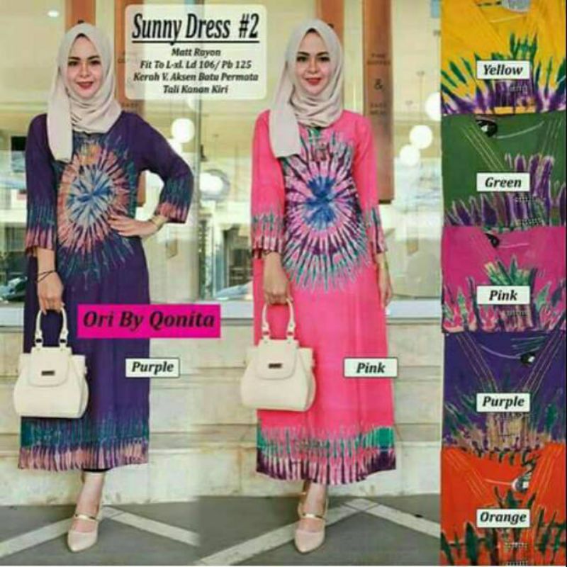 Daster panjang cabut warna Salwa Thalea sheila bahan rayon dada kancing depan busui bumil lengan panjang harga grosir murah wanita-LG kharisma