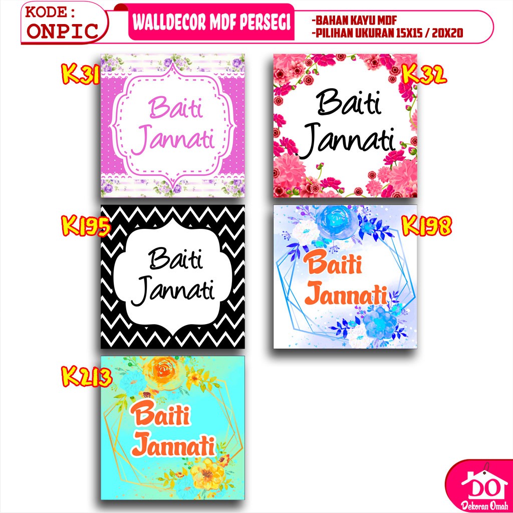 Walldecor K Pajangan/Hiasan Dinding Baiti Jannati