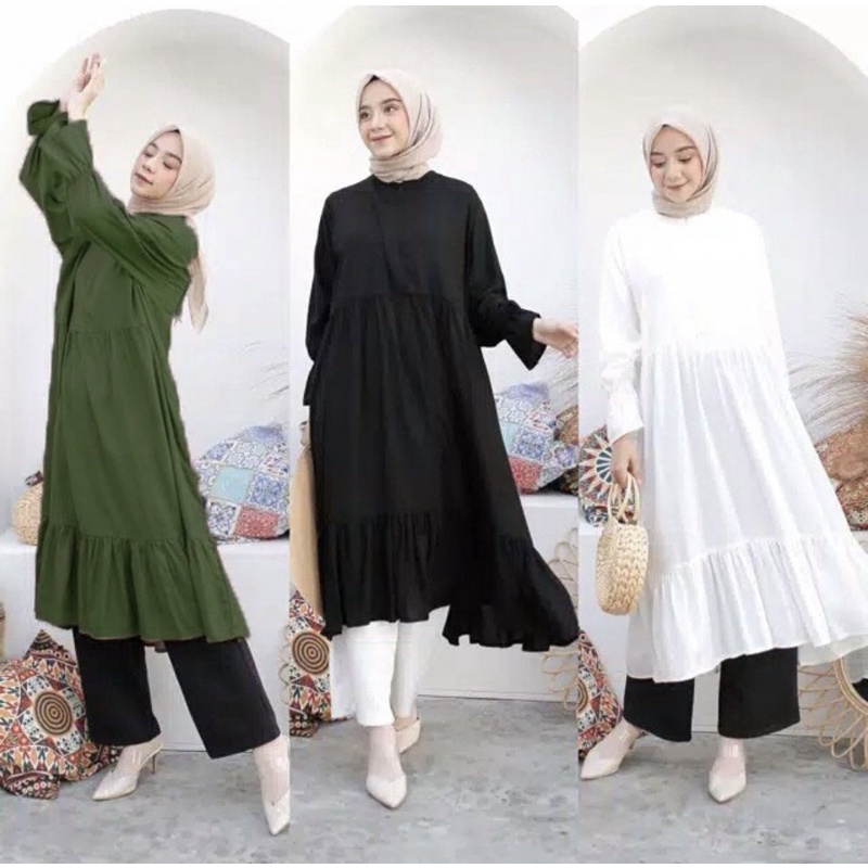 dress wanita murah / gamis muslimah bagus / gaun muslim