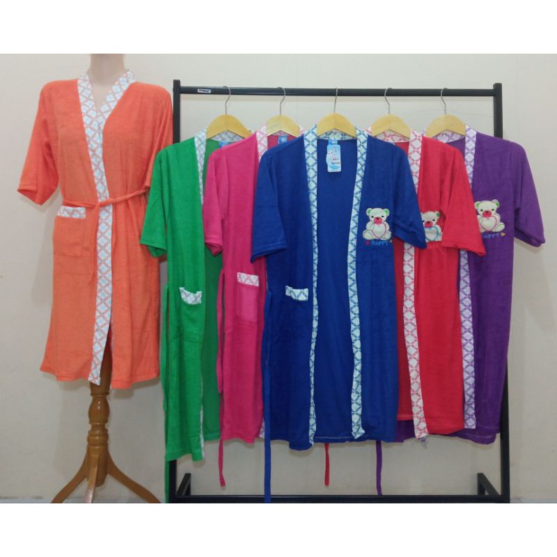 Handuk kimono dewasa / handuk kimono anak polos