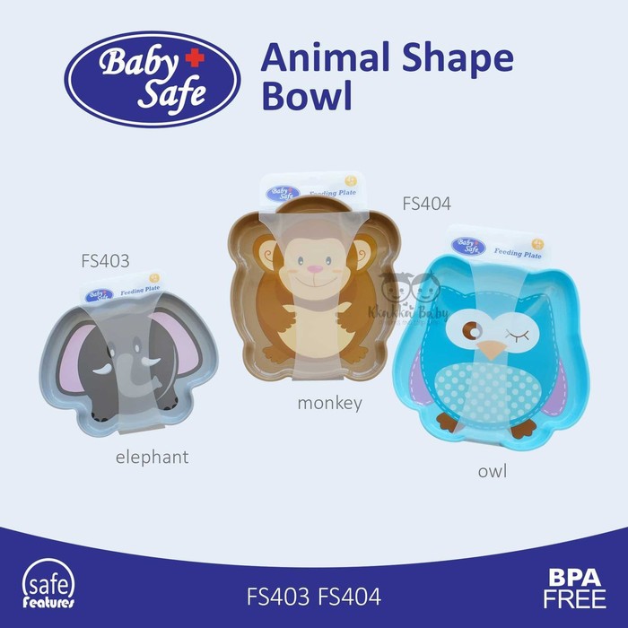 BABY SAFE ANIMAL SHAPE BOWL P12FS403 / TEMPAT MAKAN BAYI /MANGKOK BAYI