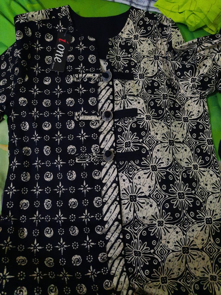 Atasan Blouse Batik Lengan Panjang/baju Lebaran 283 Vr#