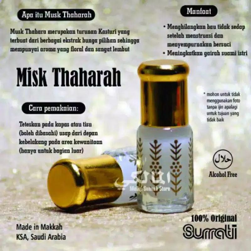 [ BPOM ] Misk Thaharah Musk Taharah Misk Tahara Misk Thoharoh 100% ORIGINAL Parfum Miss V 3ml