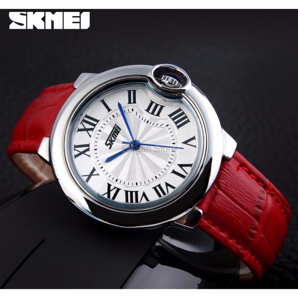 ELEGAN jam tangan wanita original Unik SKMEI 9088 Merah anti air