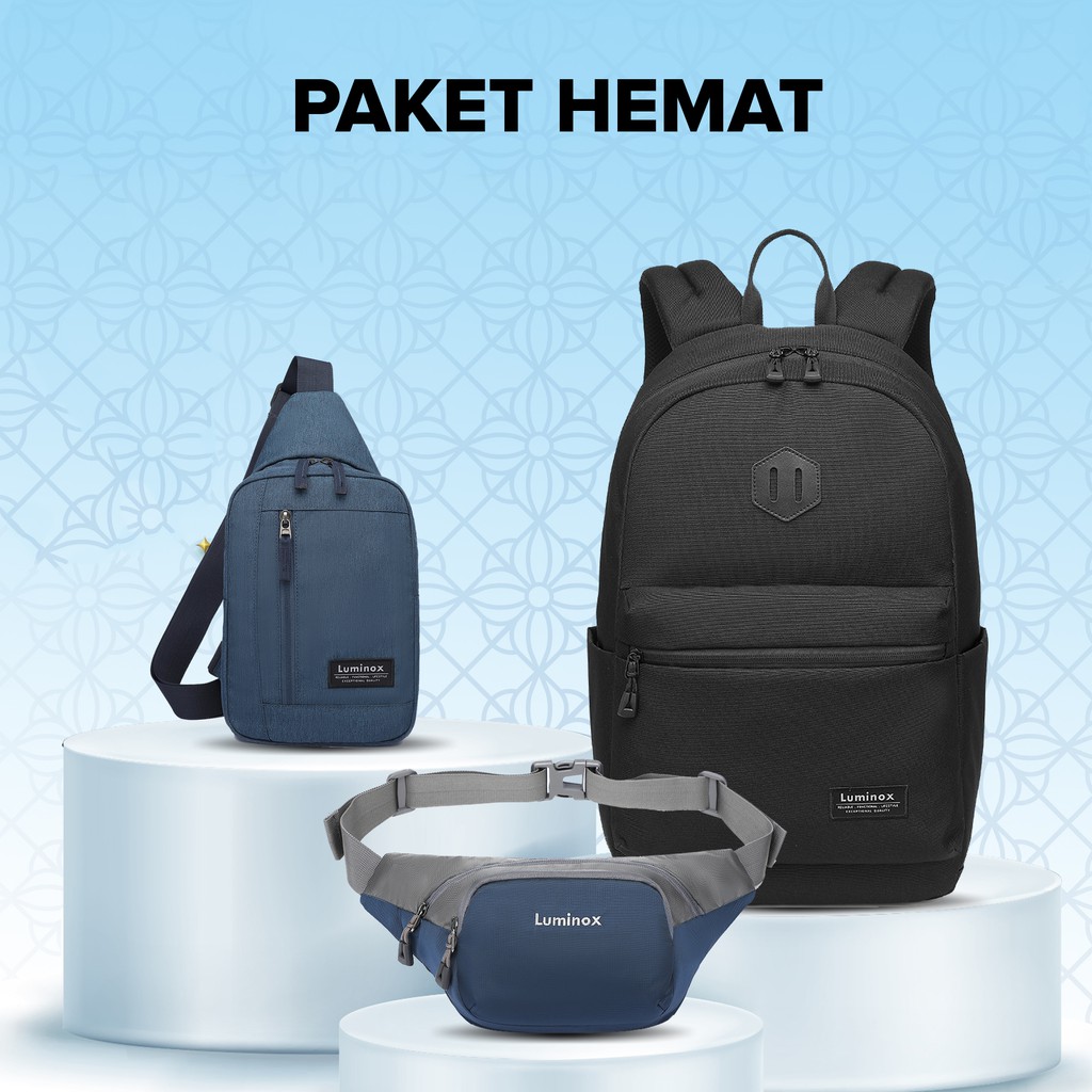 Luminox Paket Hemat Tas Ransel Tas Selempang Parcel B